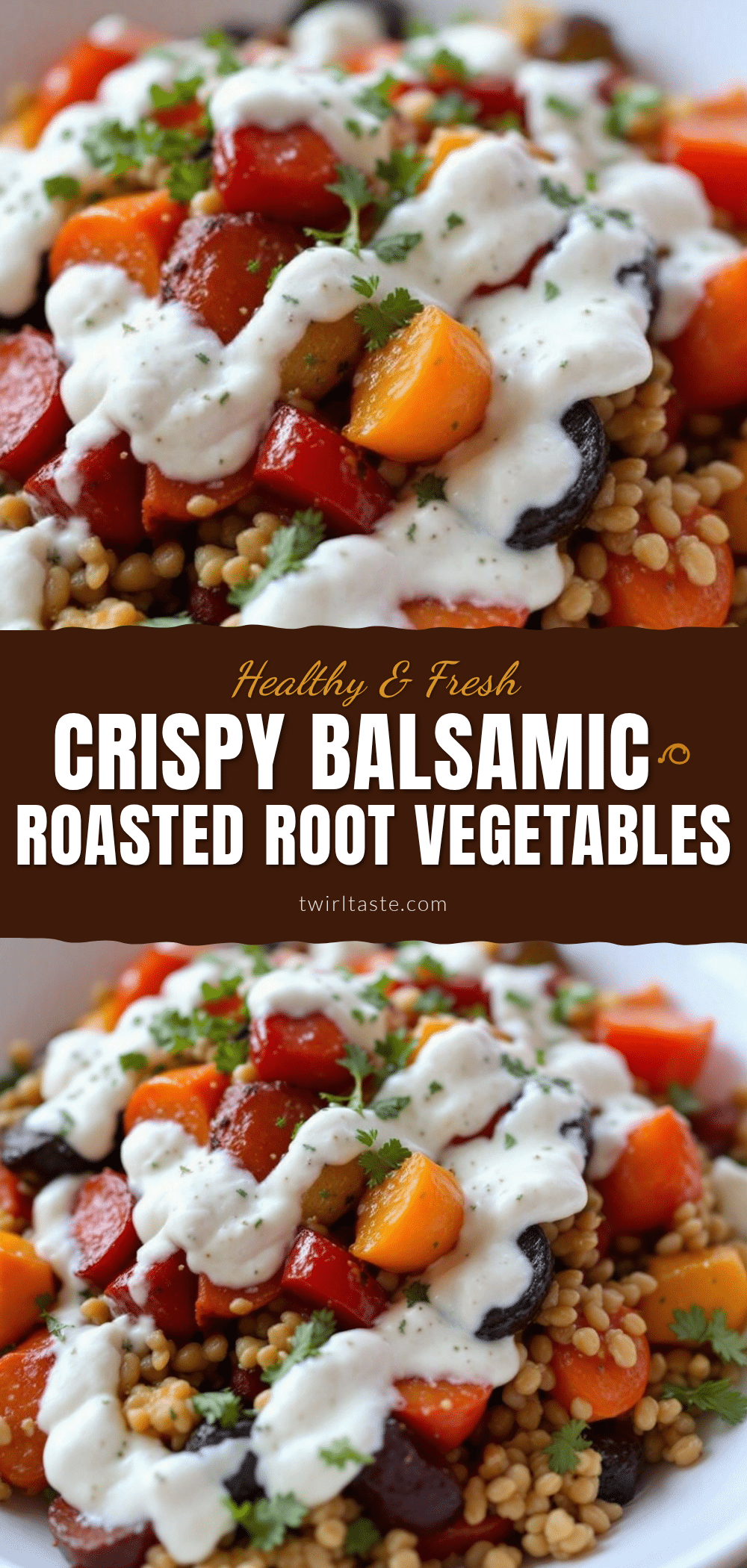 Crispy Balsamic Roasted Root Vegetable Medley recipe
