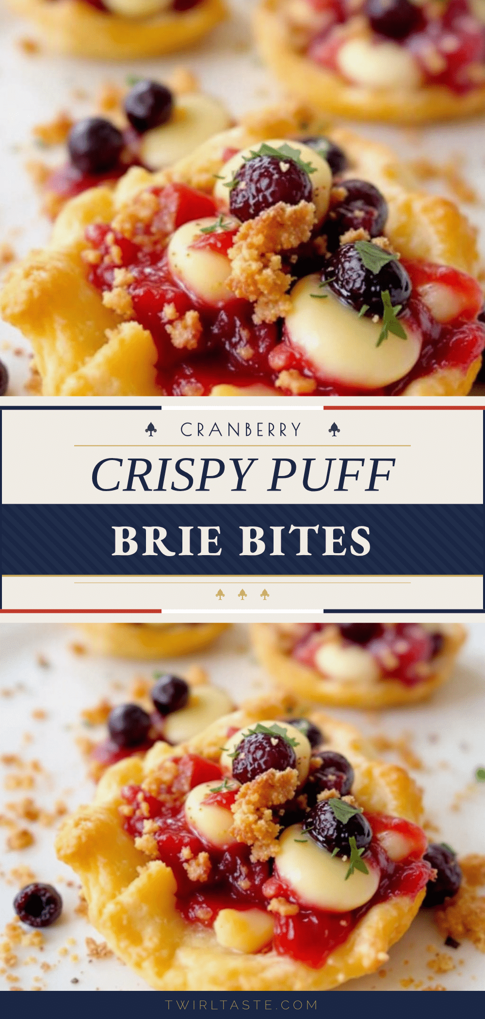 Crispy Cranberry Brie Bites recipe