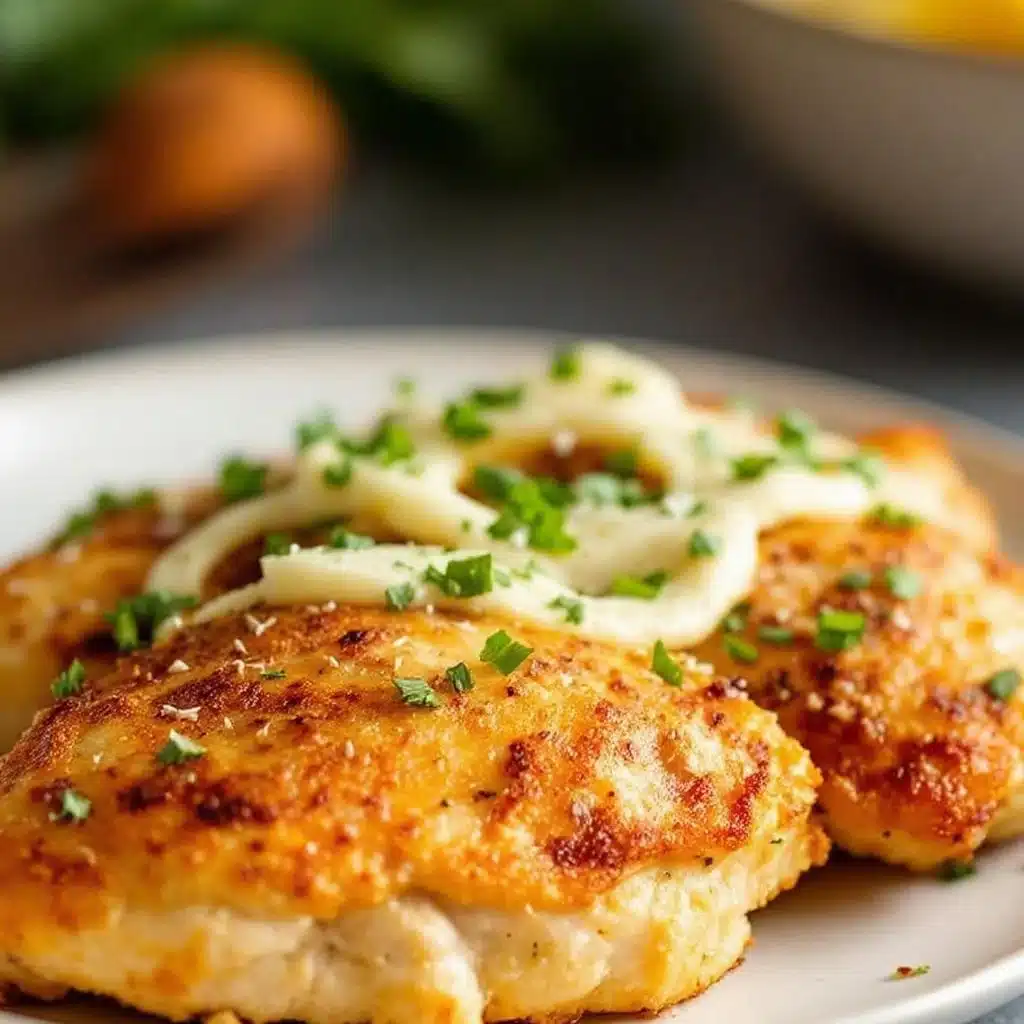 crispy garlic parmesan chicken thighs - featured image