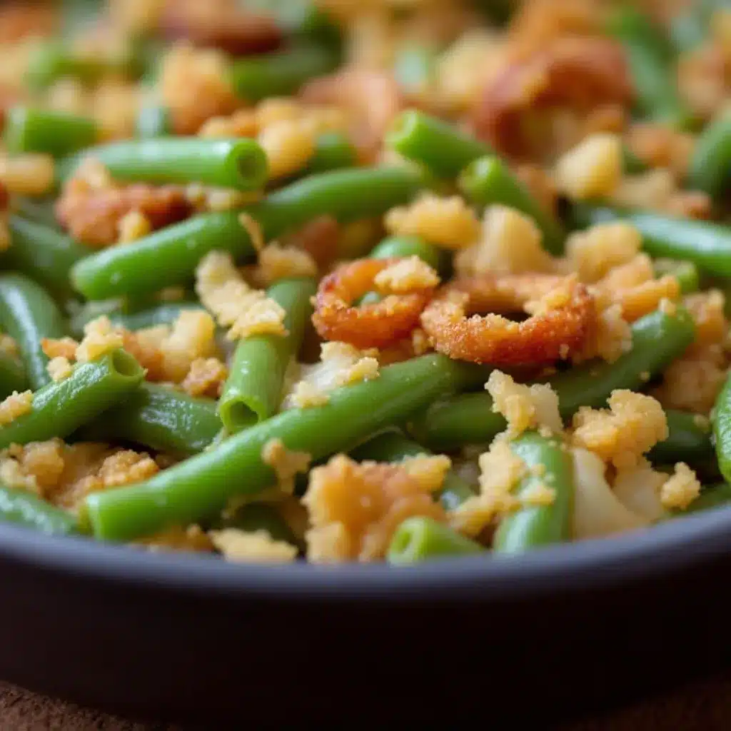 crispy green bean casserole preparation steps