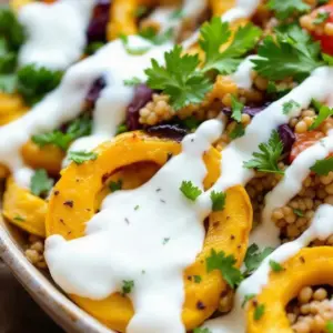 crispy maple roasted delicata squash rings - featured image