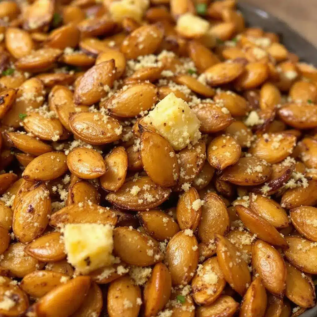 Crispy Roasted Garlic Parmesan Pumpkin Seeds preparation steps