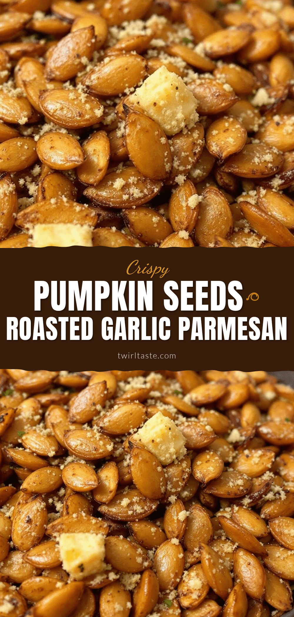 Crispy Roasted Garlic Parmesan Pumpkin Seeds recipe