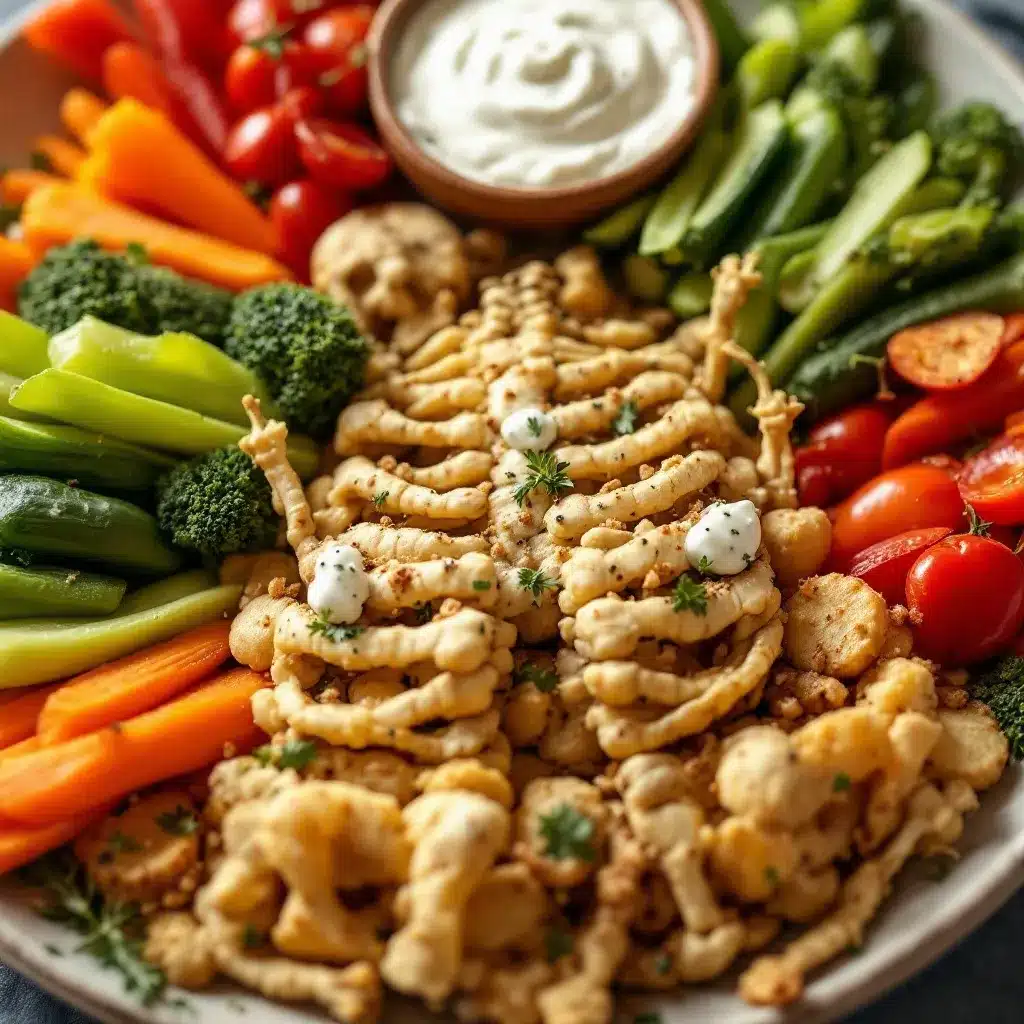 Crispy Skeleton Veggie Tray preparation steps