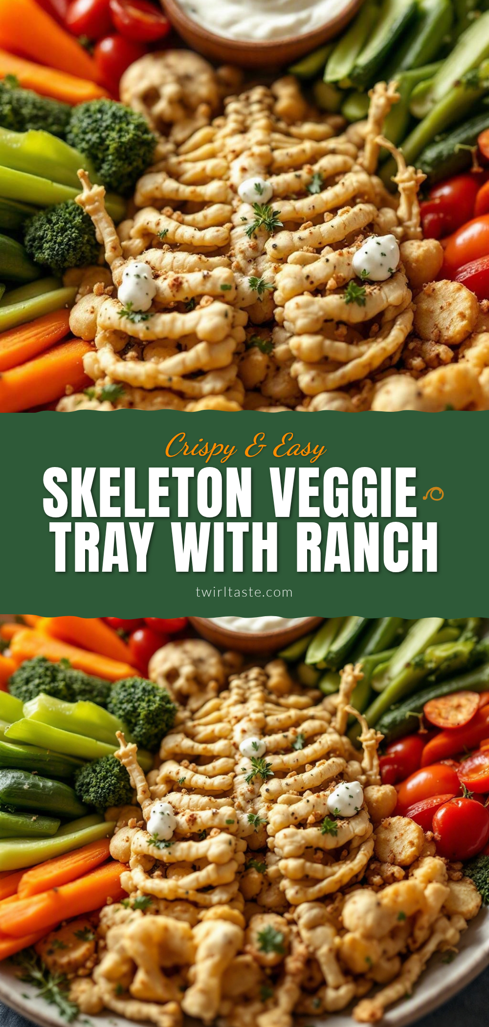 Crispy Skeleton Veggie Tray recipe