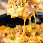 crockpot football queso dip with ground turkey - featured image