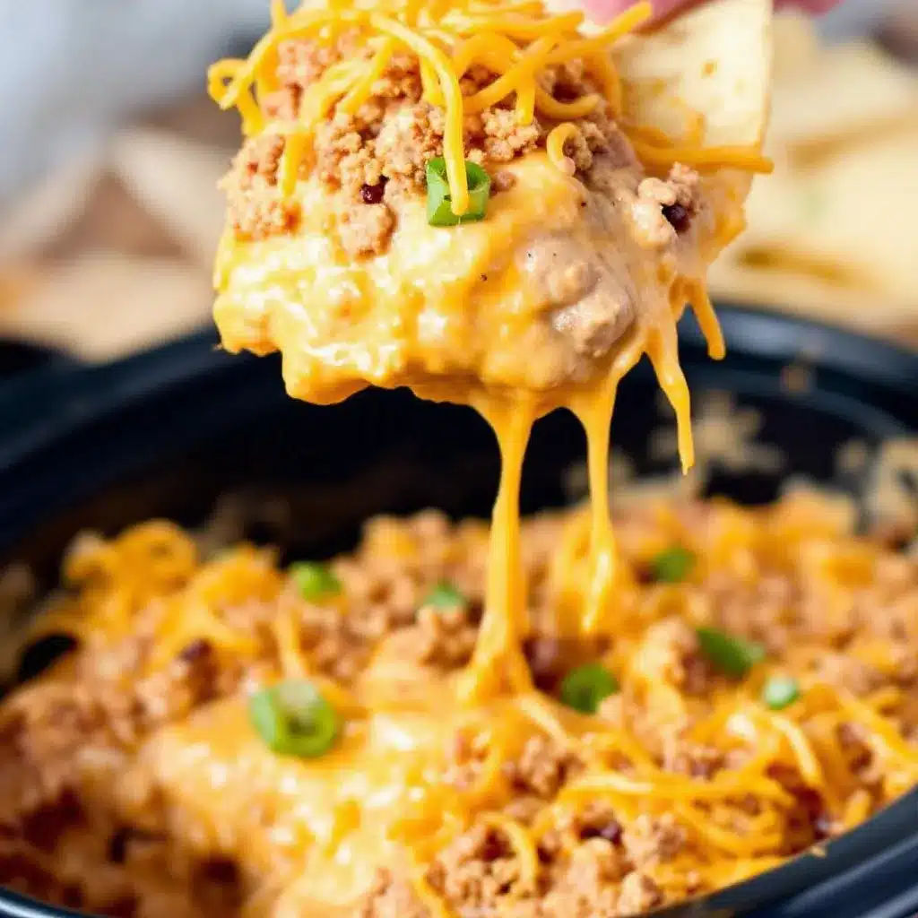 crockpot football queso dip with ground turkey preparation steps