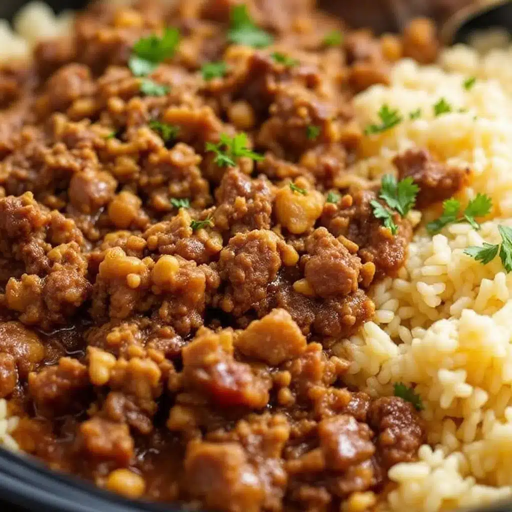 crockpot ground beef and rice skillet - featured image