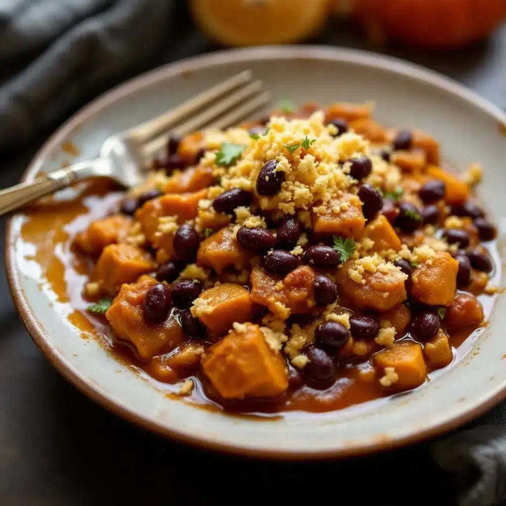 crockpot pumpkin chili with black beans preparation steps