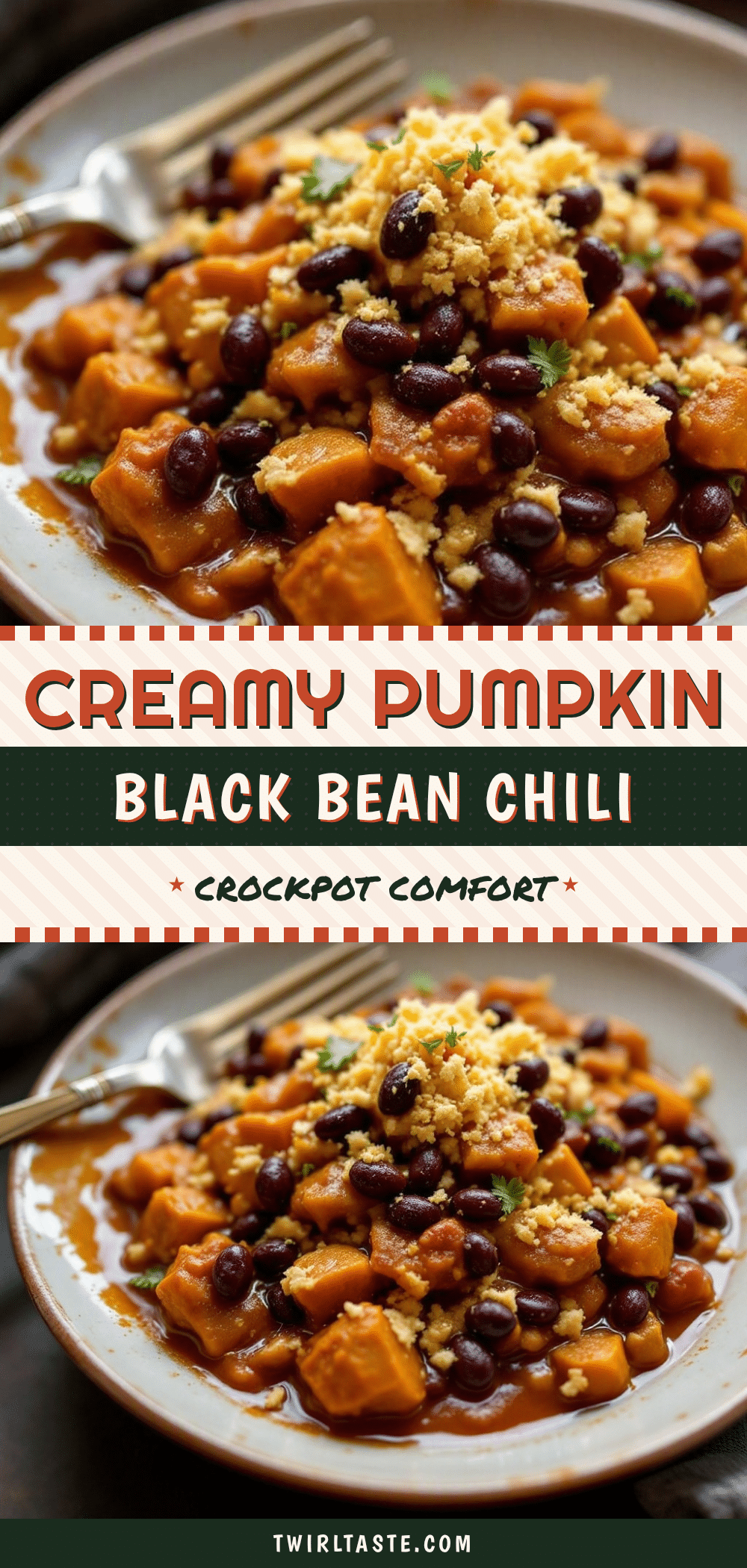 crockpot pumpkin chili with black beans recipe