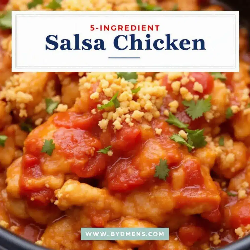 Easy 5-Ingredient Crockpot Salsa Chicken preparation steps