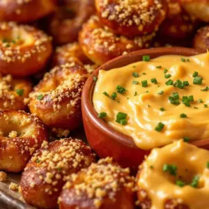 Easy Bavarian Pretzel Bites with Beer Cheese Dip - featured image