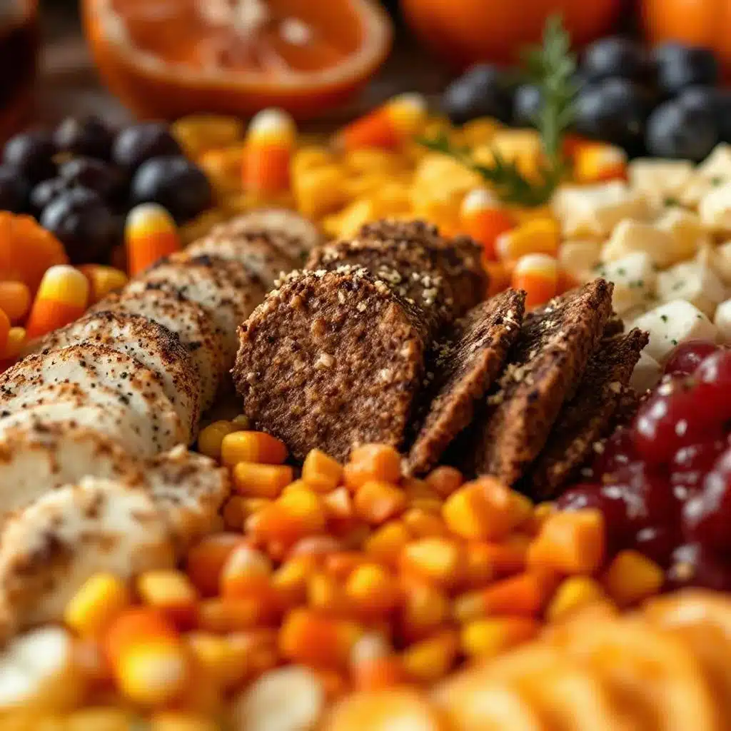 easy halloween charcuterie board with candy corn - featured image