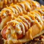 easy mummy hot dogs with cheese ghosts - featured image