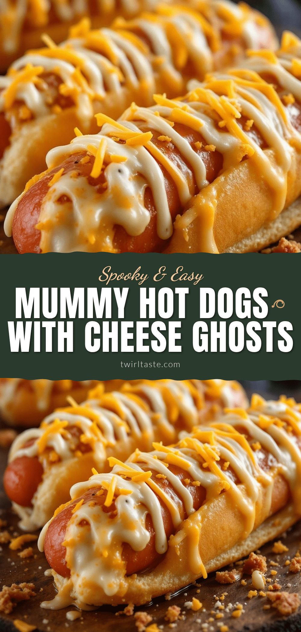 easy mummy hot dogs with cheese ghosts recipe