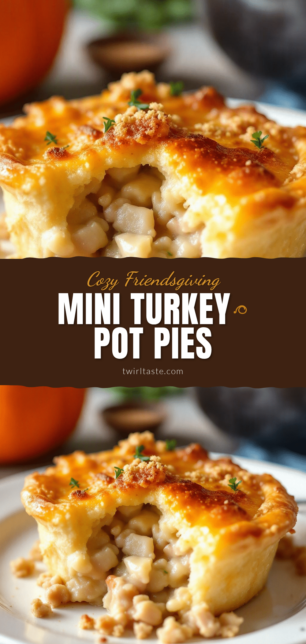 friendsgiving mini turkey pot pies recipe