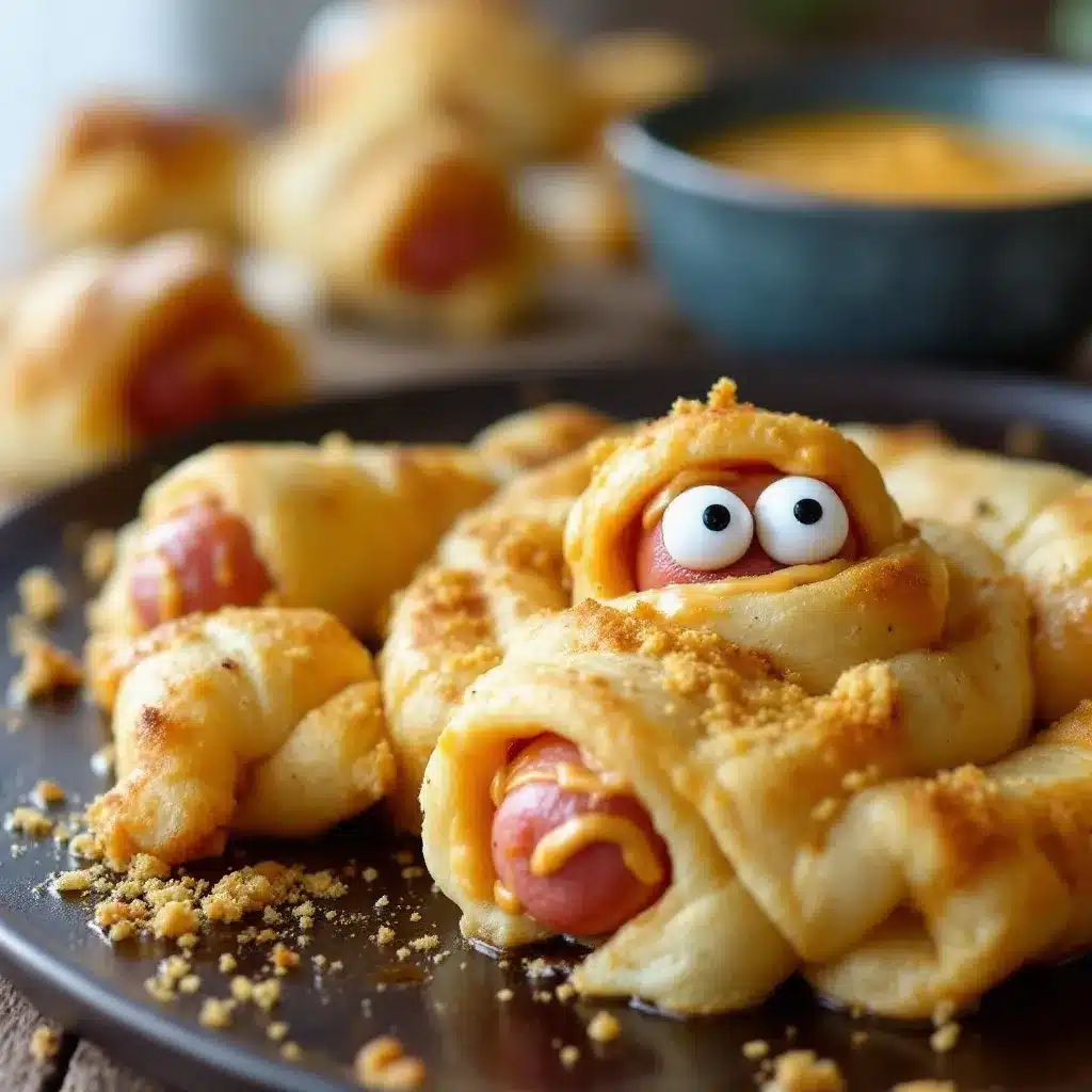 fun mummy pigs in a blanket preparation steps