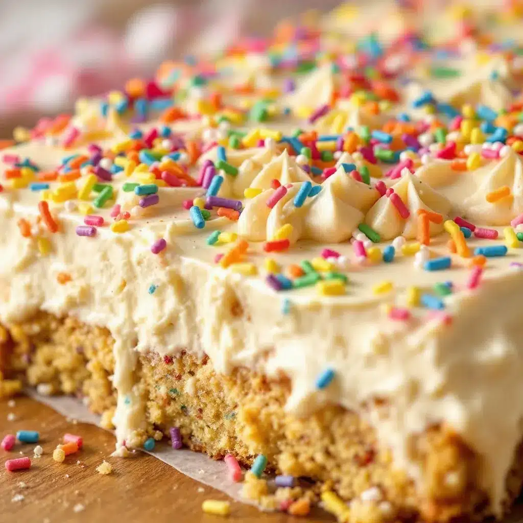 funfetti birthday sheet cake preparation steps