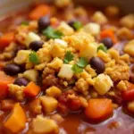 ground turkey taco soup - featured image