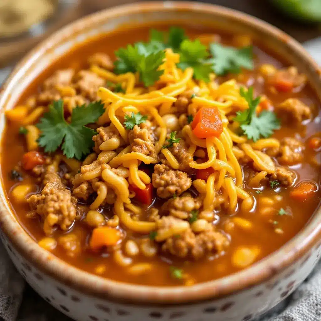 ground turkey taco soup preparation steps