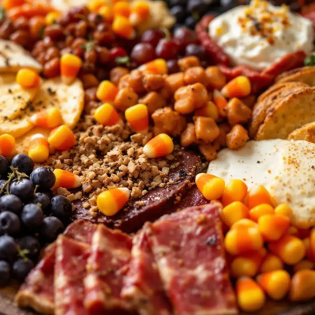 Halloween Charcuterie Board preparation steps