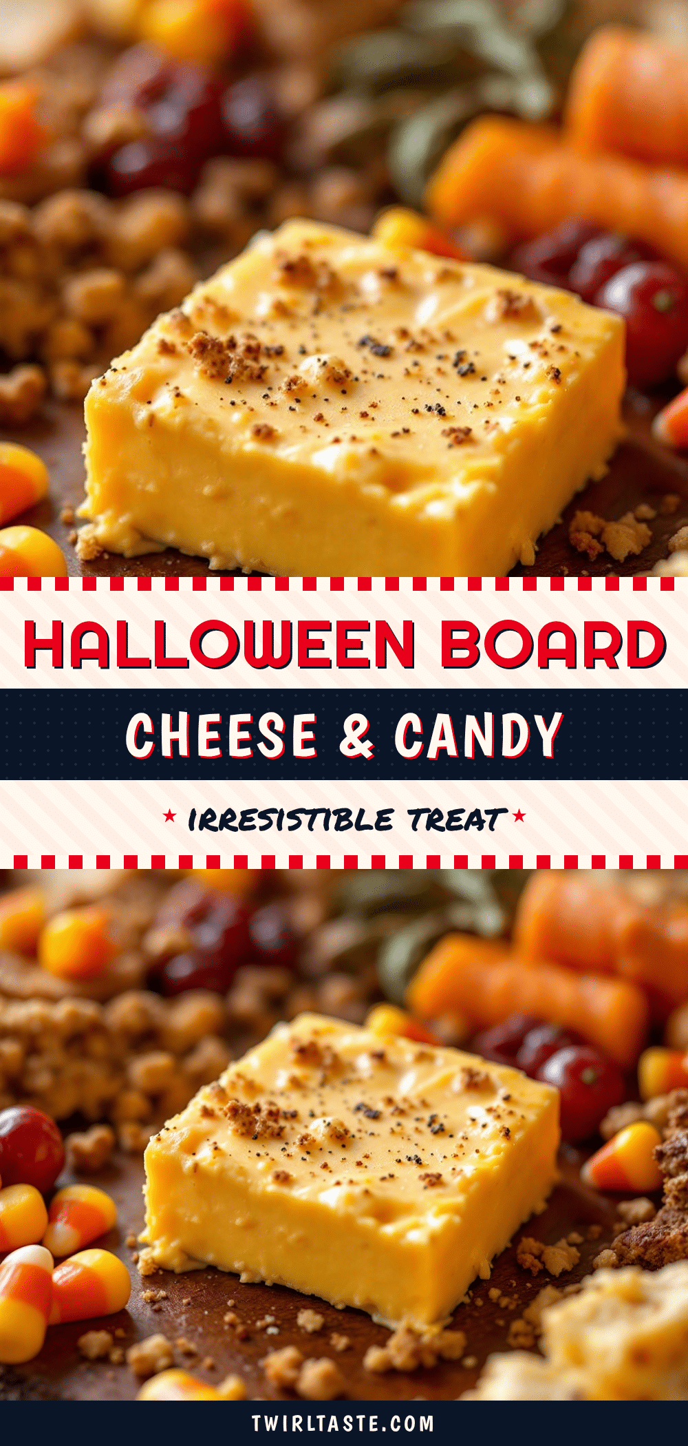 halloween charcuterie board with candy corn cheese recipe