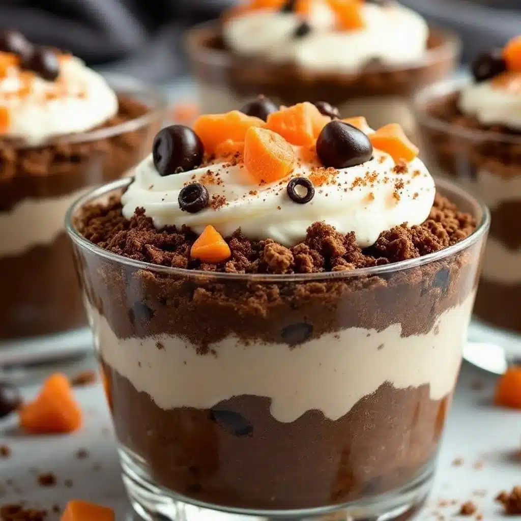 halloween dirt cup parfaits - featured image