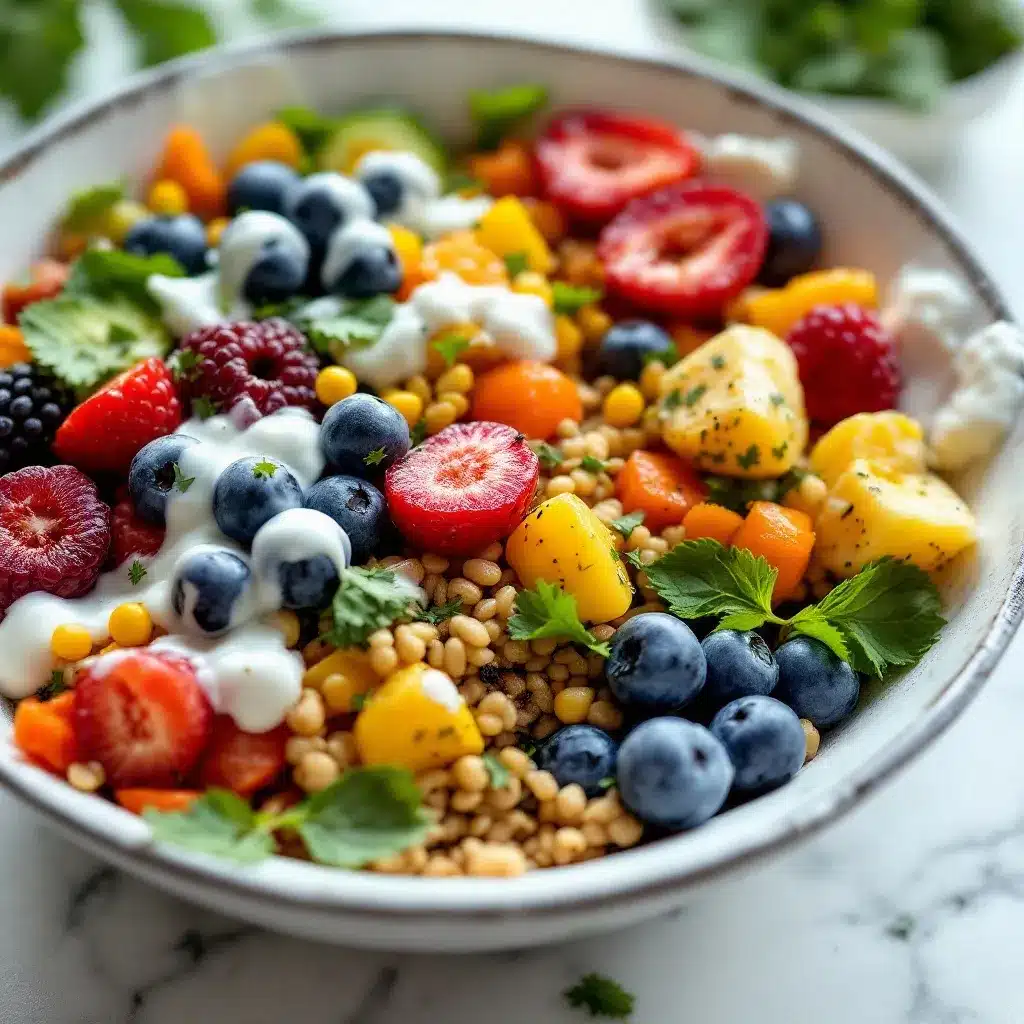 healthy high-fiber berry chia bowl preparation steps