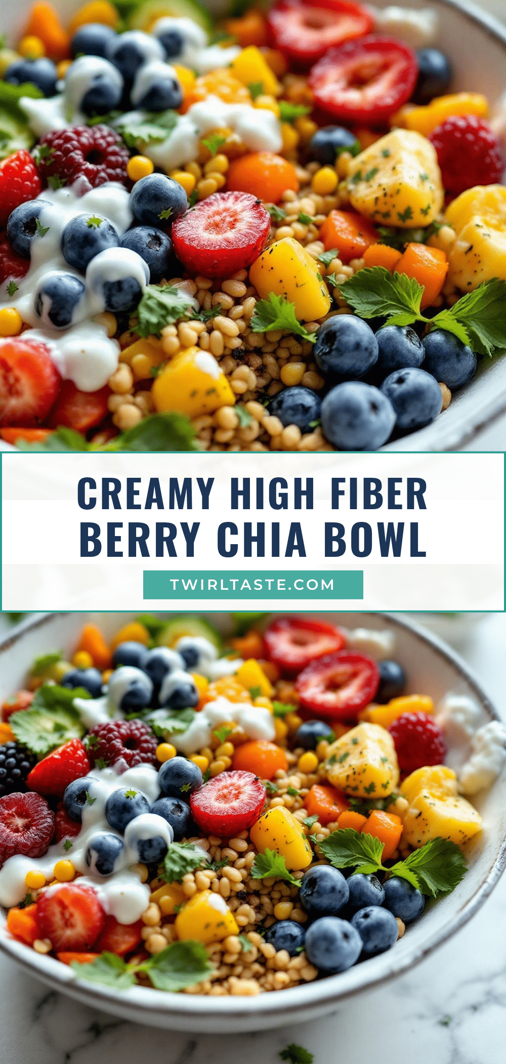 healthy high-fiber berry chia bowl recipe