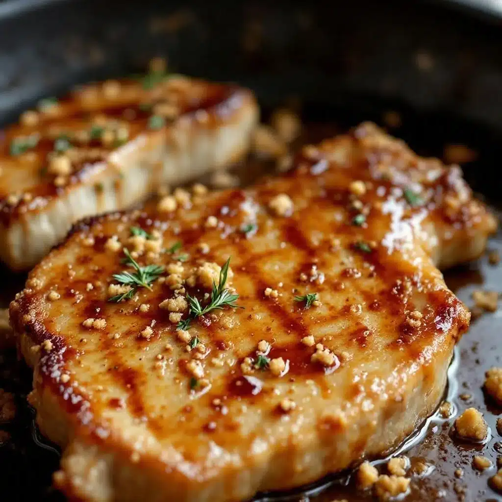 honey garlic pork chops - featured image