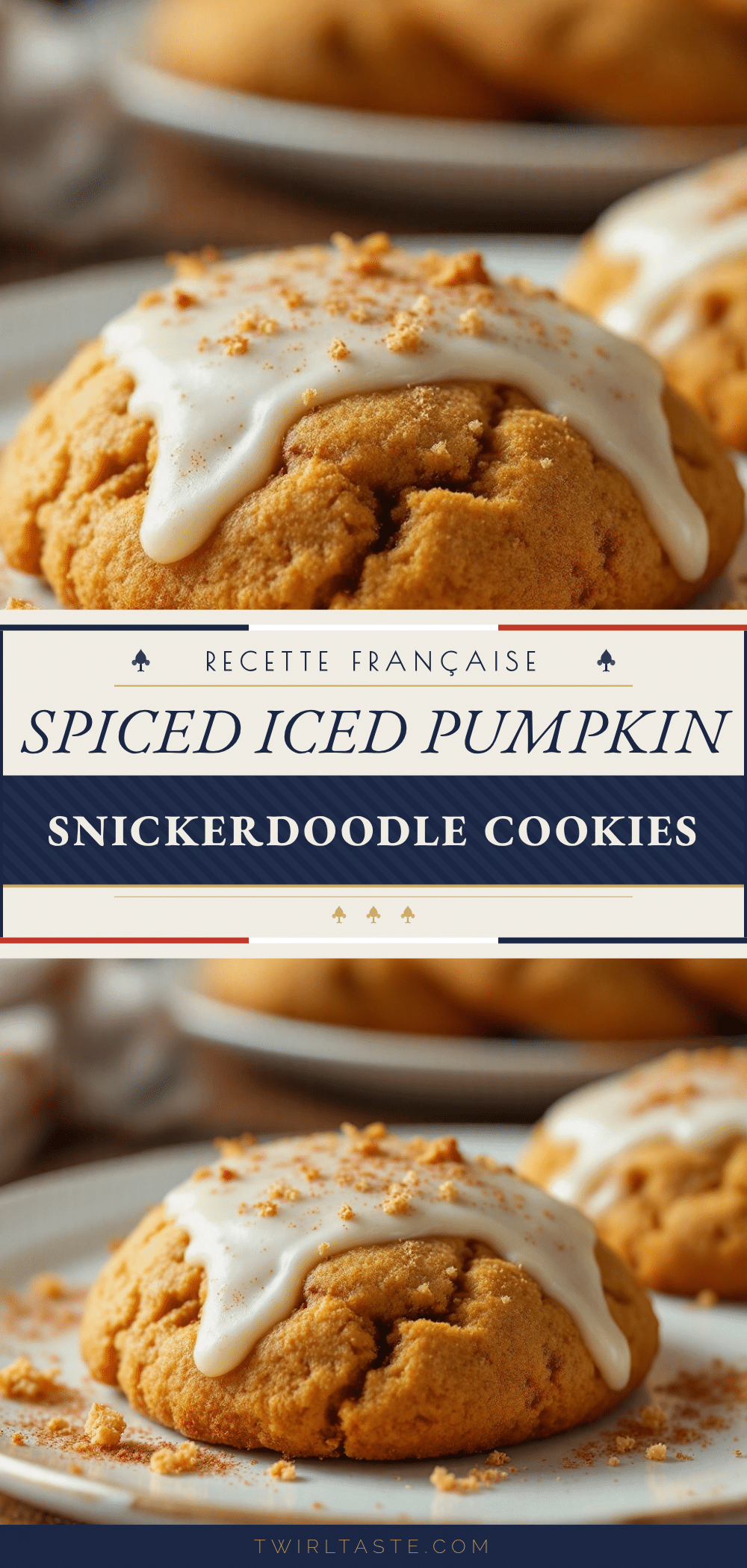 iced pumpkin snickerdoodle cookies recipe