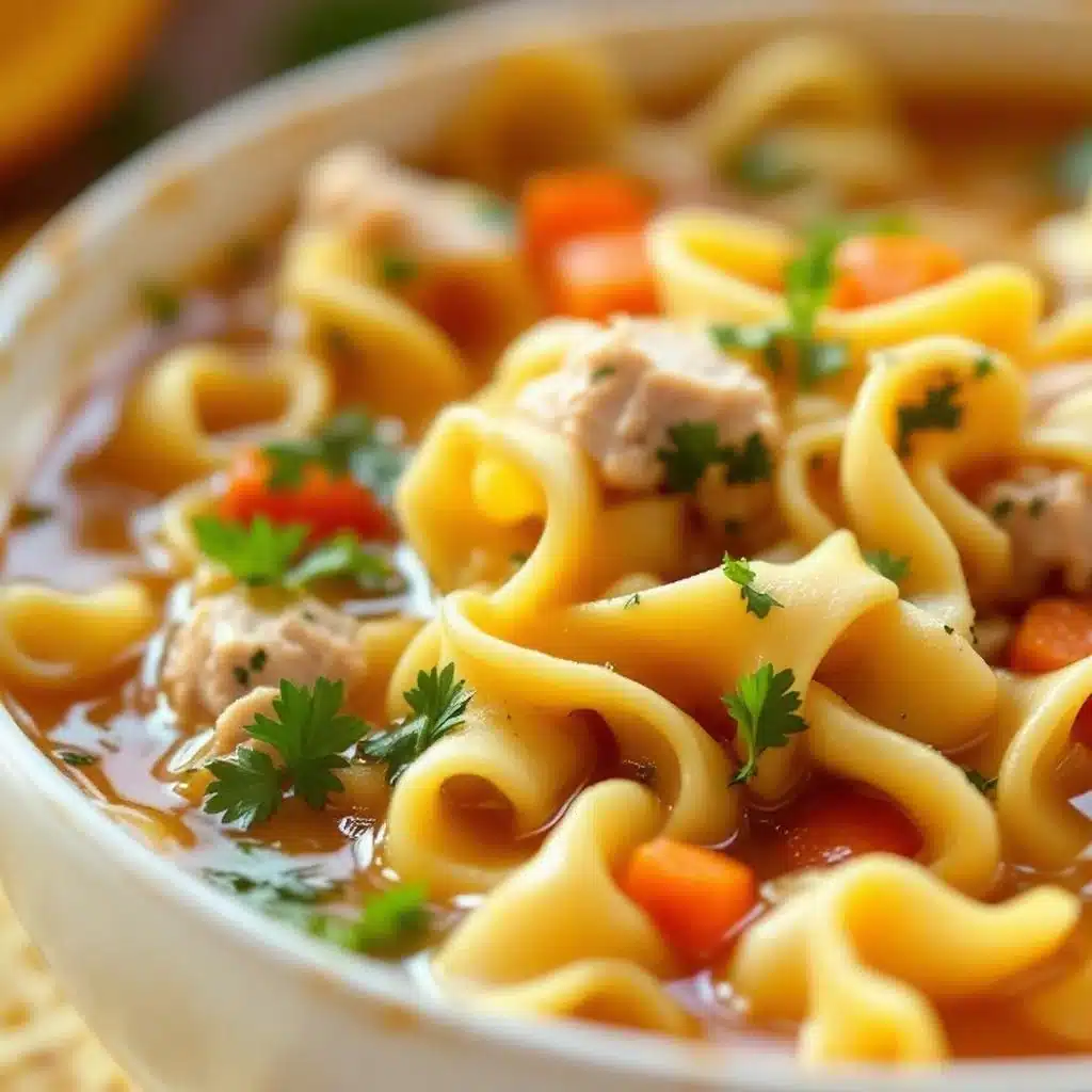 leftover turkey noodle soup - featured image