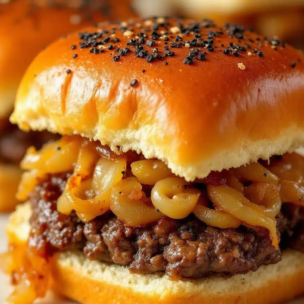 mini beef sliders with caramelized onions - featured image