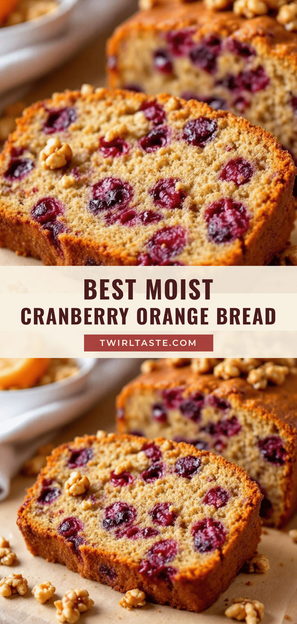 moist cranberry orange bread recipe