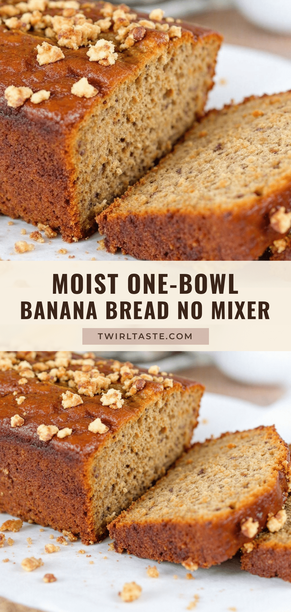 moist one-bowl banana bread recipe