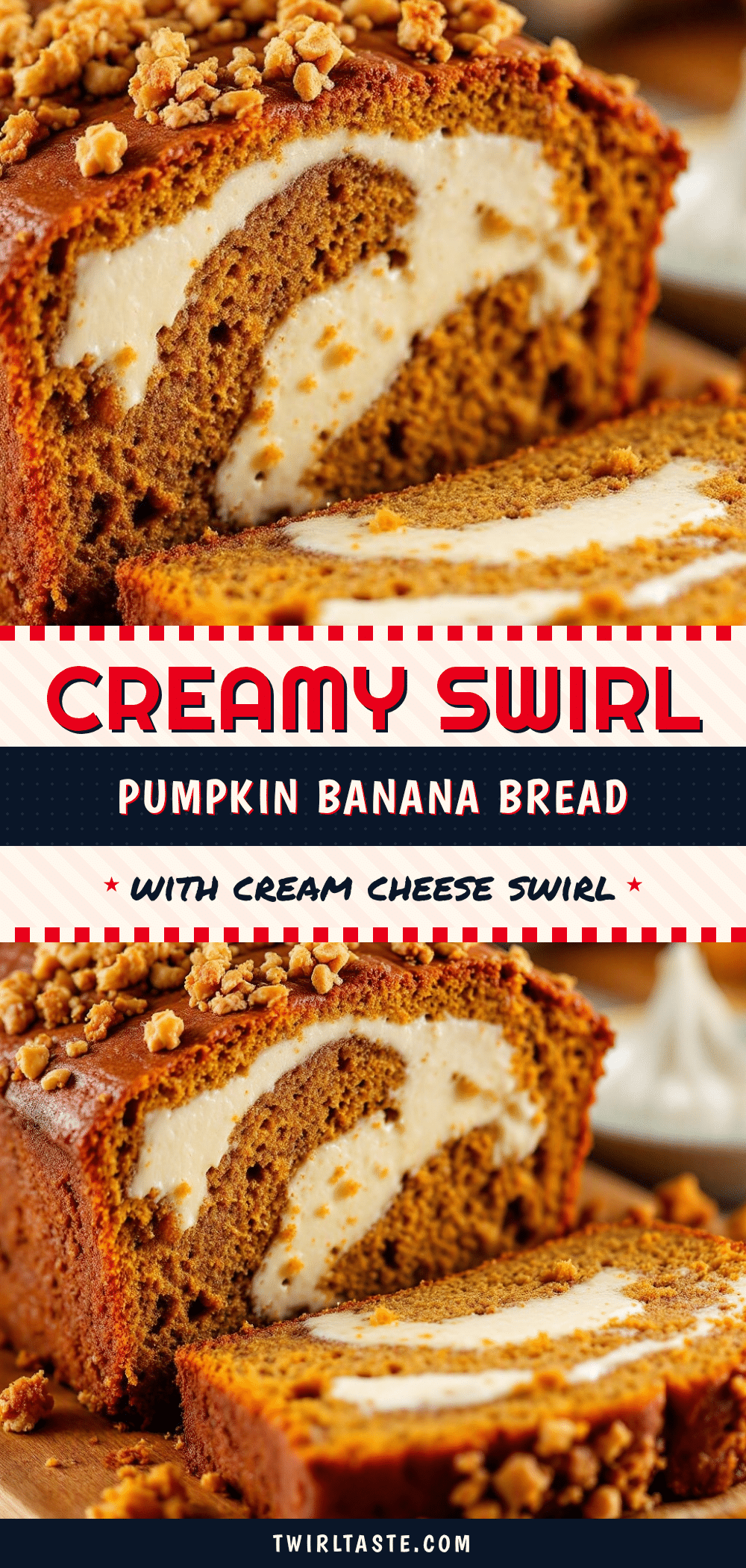 Moist Pumpkin Banana Bread recipe