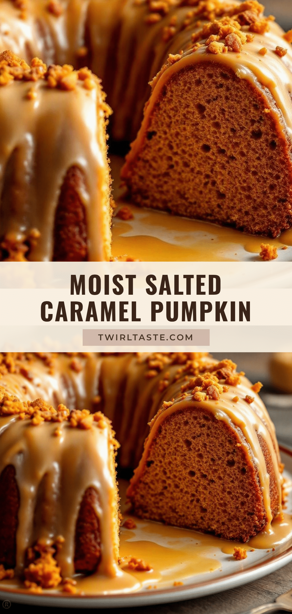 moist salted caramel pumpkin bundt cake recipe