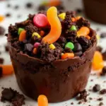 no-bake halloween dirt cups - featured image