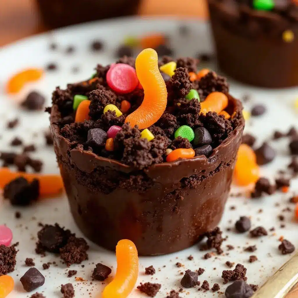 no-bake halloween dirt cups preparation steps
