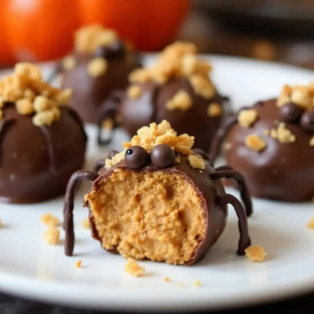 No-Bake Peanut Butter Spider Bites - featured image