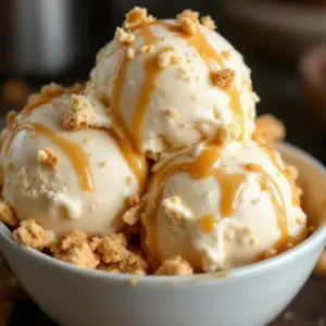 no-churn salted caramel ice cream - featured image