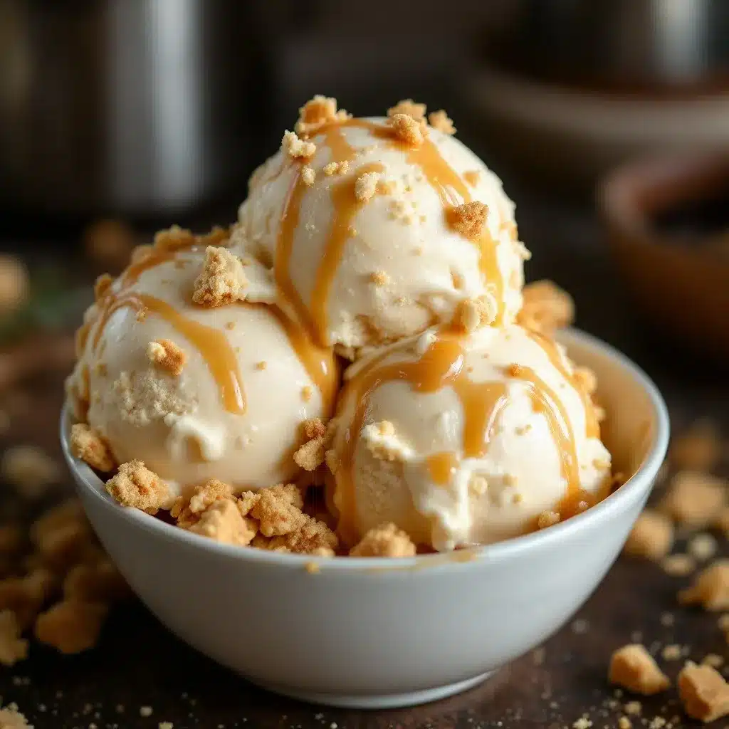 no-churn salted caramel ice cream preparation steps