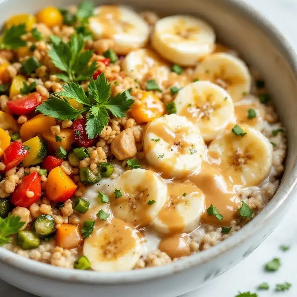 peanut butter banana overnight oats preparation steps