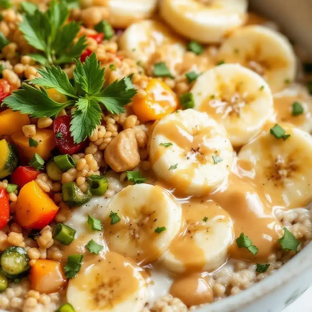 peanut butter banana overnight oats - featured image
