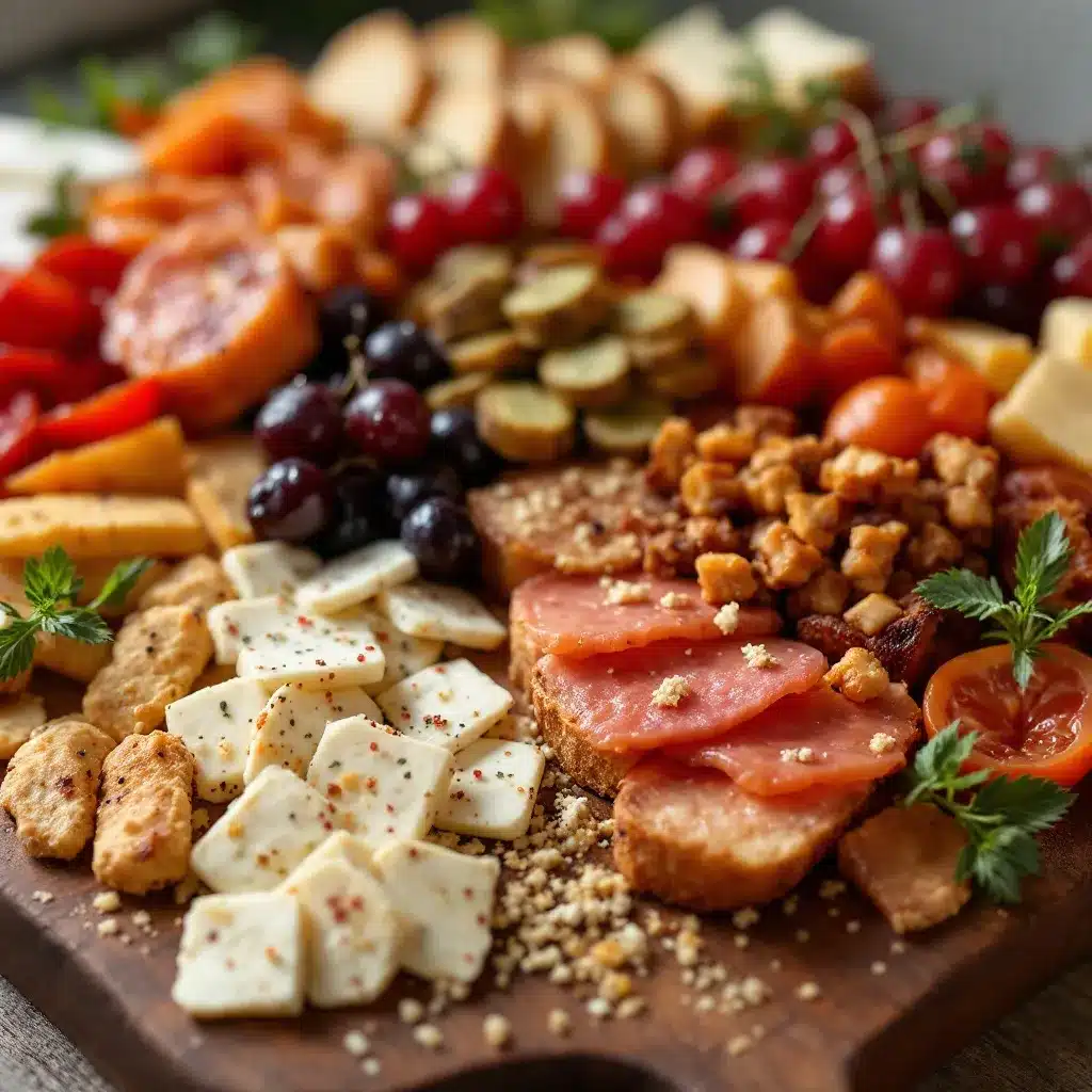 perfect charcuterie board for two preparation steps