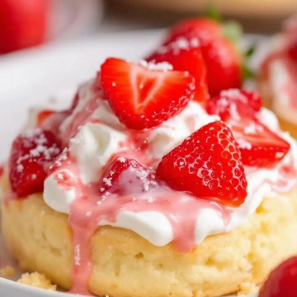 Perfect Fluffy Strawberry Shortcake with Whipped Cream - featured image