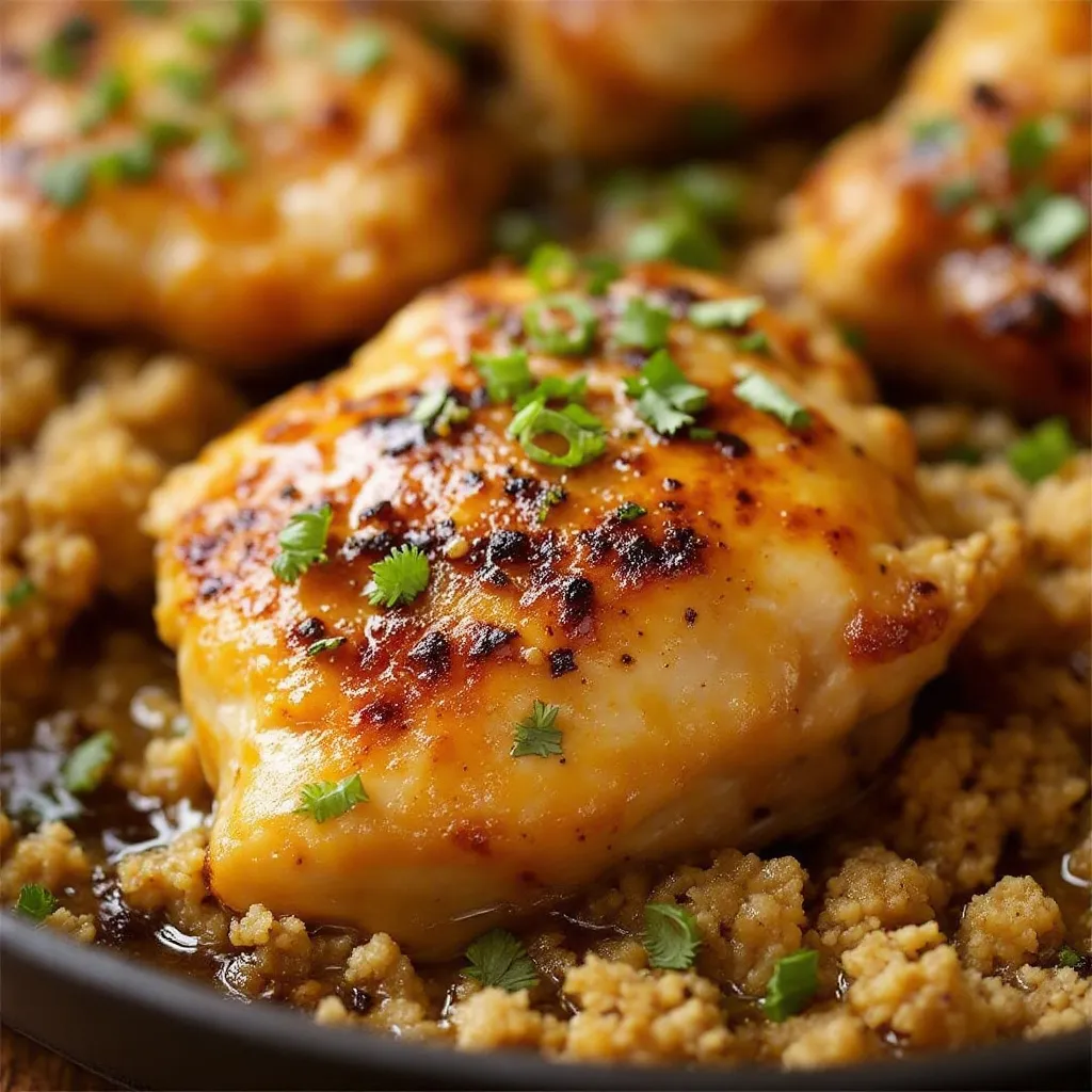 quick garlic butter chicken thighs preparation steps