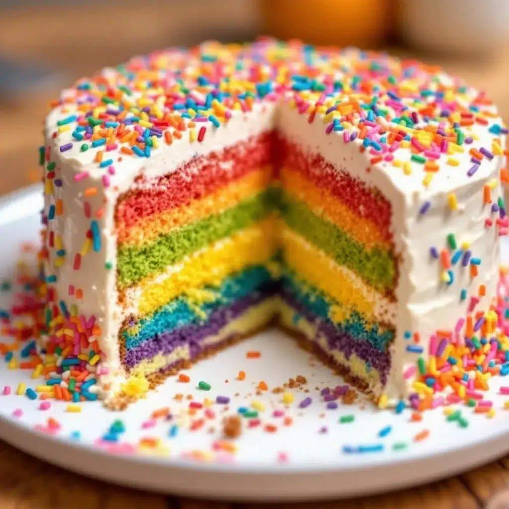rainbow birthday cake preparation steps