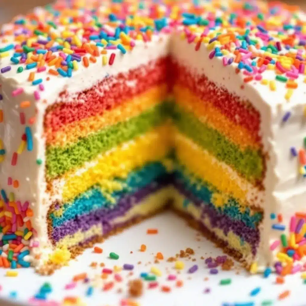 rainbow birthday cake - featured image