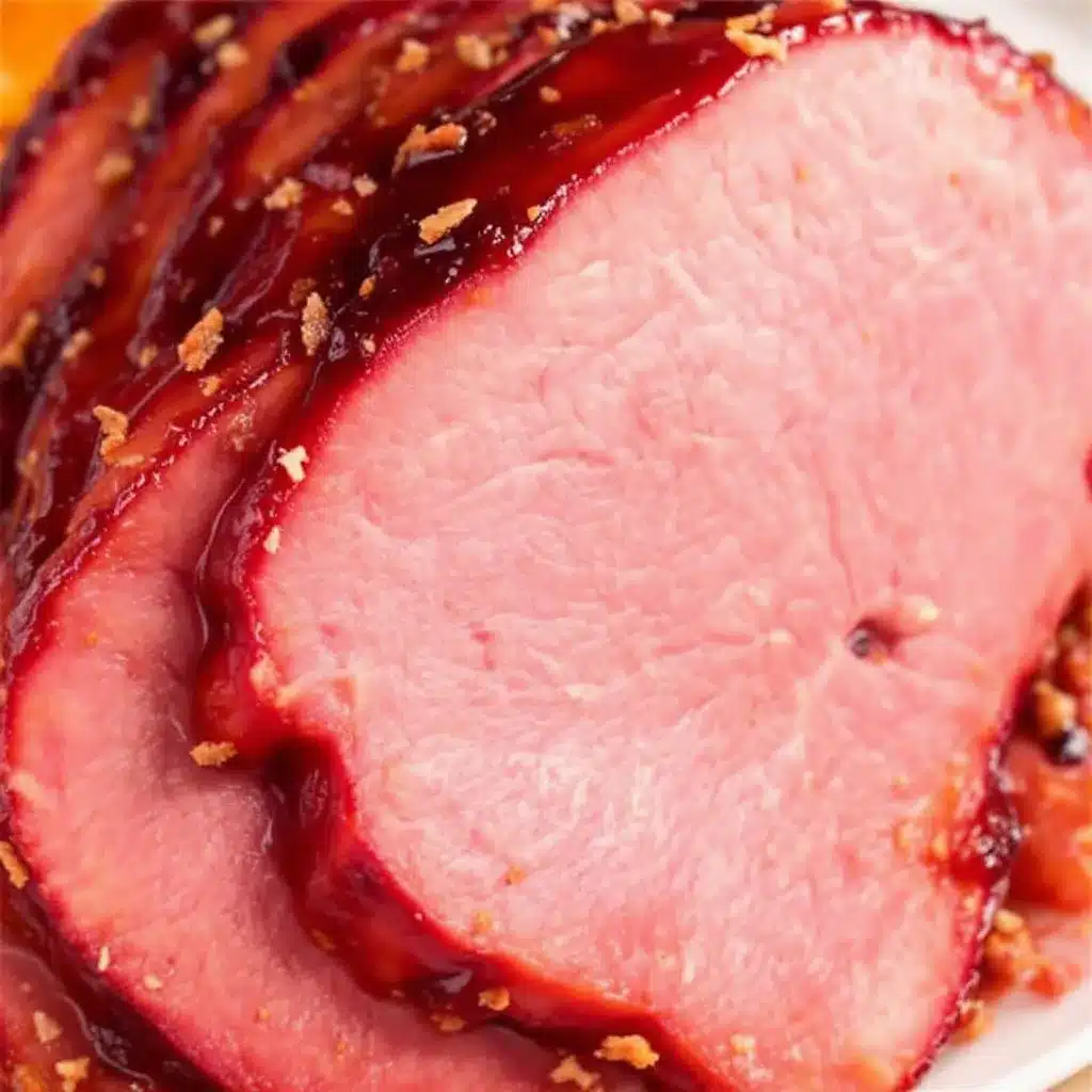 slow cooker cranberry orange glazed ham preparation steps